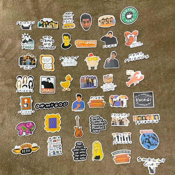 50 pieces Friends Tv Show Stickers- Decals for Notebook, Phone, Fridge, Truck - Picture 1 of 5